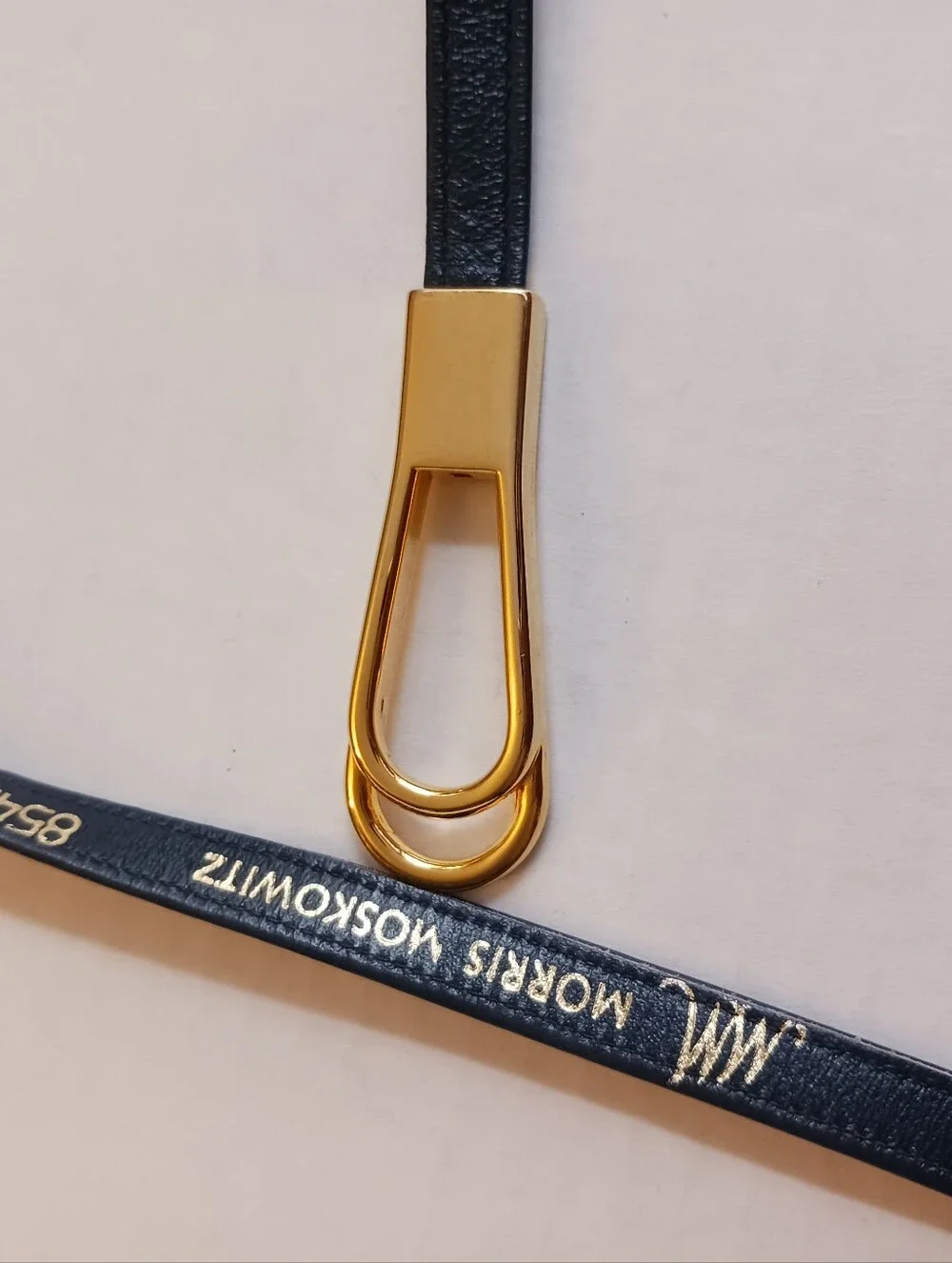 Morris Moskowitz Vintage Leather Belt , Or Belt Part Striking Buckle #8542 M